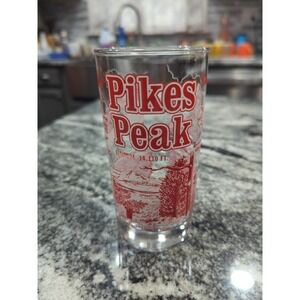 VINTAGE 50S ? PIKES PEAK SUMMIT COLORADO SPRINGS SOUVENIR GLASS